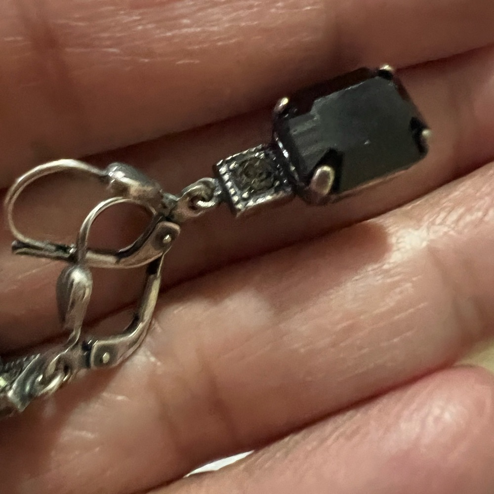 String Silver Tested With Black Stone Beautiful E… - image 8